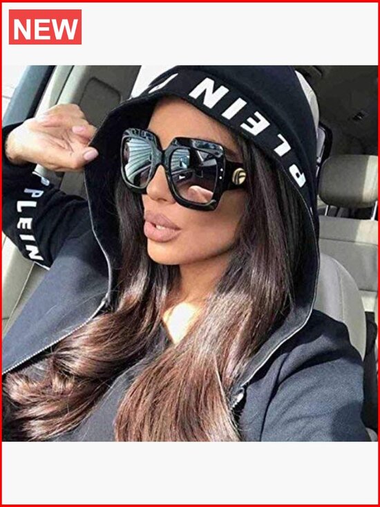 Retro Square Oversized Sunglasses for Women Vintage Inspired Shades main image 6